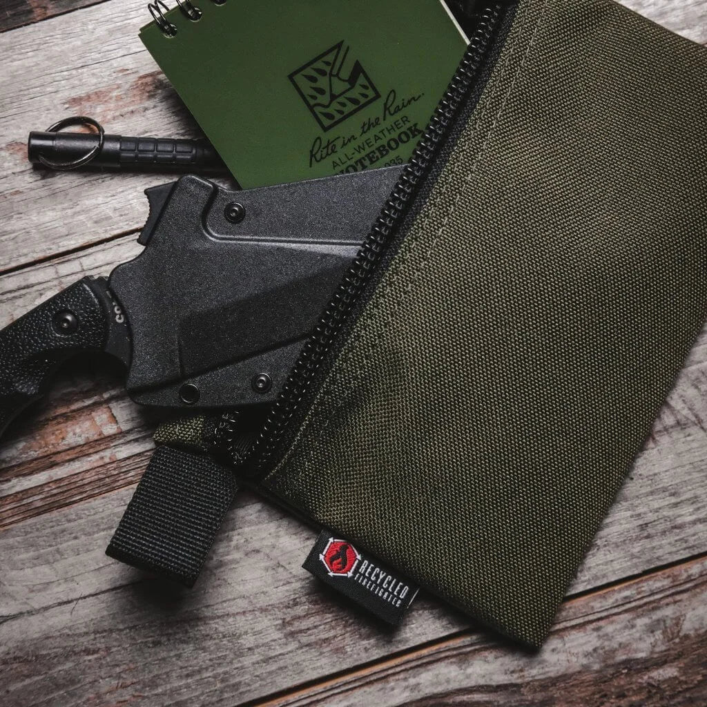 Recycled Firefighter Truckie Large Organizer Pouch